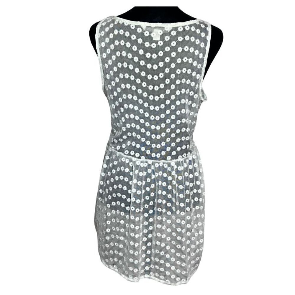 Lauren Conrad LC White Lace Black Ribbon Swiss Dot Sleeveless Top (Womens S) - Picture 6 of 10